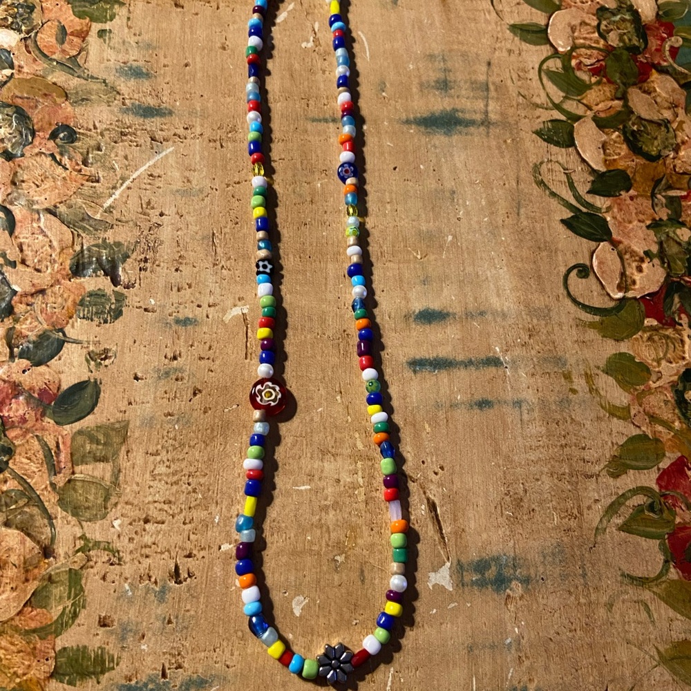 Flower Child Colorful Beaded Necklace